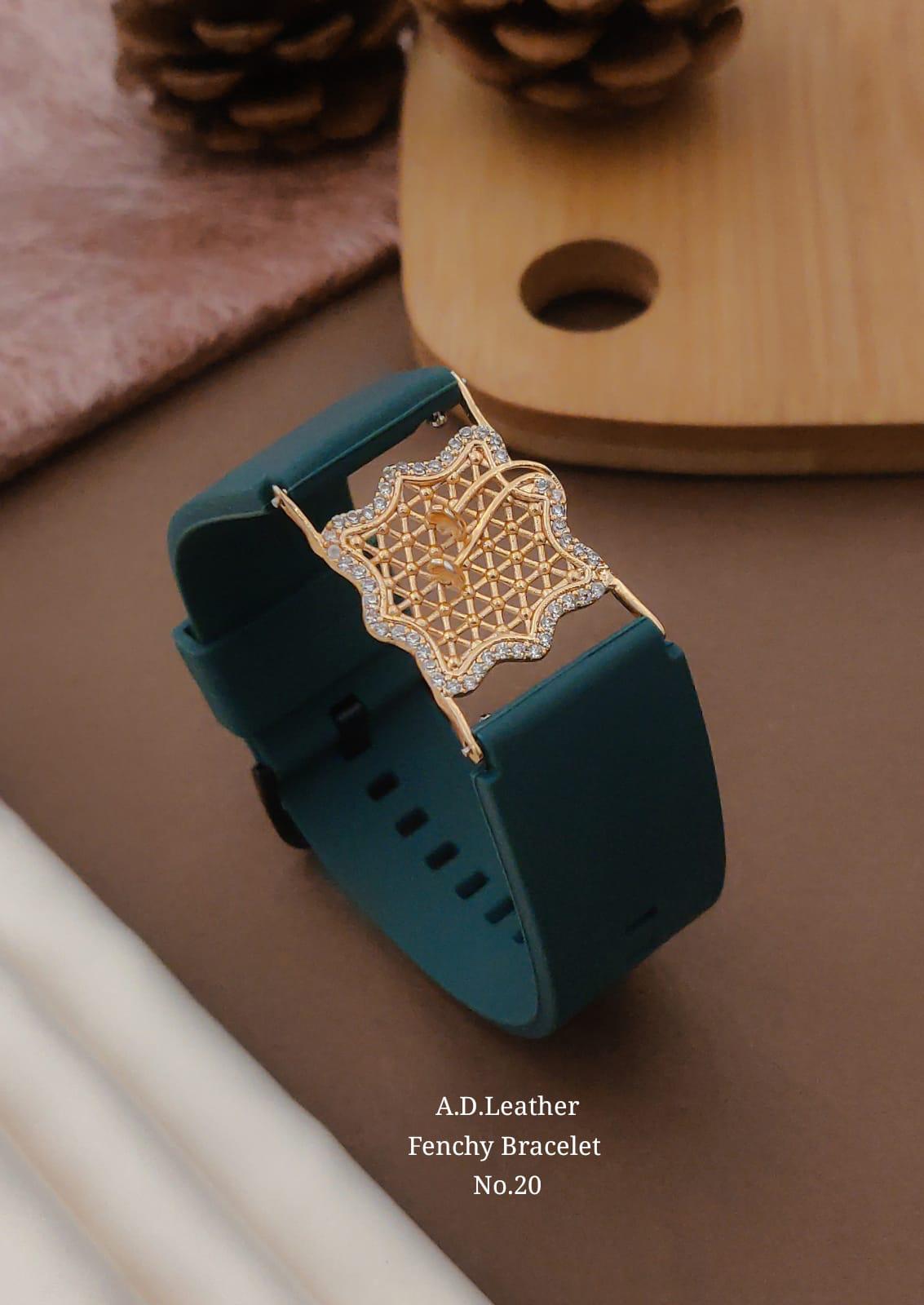 AD Leather MOP Trendy Watch Type Bracelet Wholesalers In Delhi
